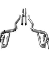 Solo Performance Street-Race-XV Catback Exhaust System (Black Tips) Ford Mustang GT 2015-2022                                     - 993183BK - Image 7