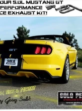 Solo Performance Street-Race-XV Catback Exhaust System (Black Tips) Ford Mustang GT 2015-2022                                     - 993183BK - Image 6