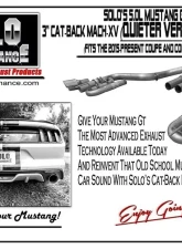 Solo Performance Mach-XV Catback Exhaust System Ford Mustang GT 2015-2022                                     - 993185SL - Image 4