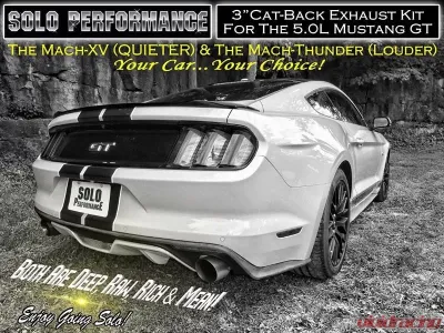 Solo Performance Mach-XV Catback Exhaust System Ford Mustang GT 2015-2022 - 993185SL