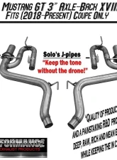 Solo Performance Axle-Back Exhaust System Ford Mustang GT 2018+                                     - 993191SL - Image 3