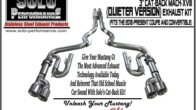 Solo Performance Mach-XVIII Exhaust System Ford Mustang GT 2018+                                     - 993193SL - Image 3