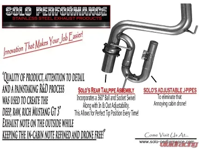 Solo Performance Mach-XVIII Exhaust System Ford Mustang GT 2018+ - 993193SL