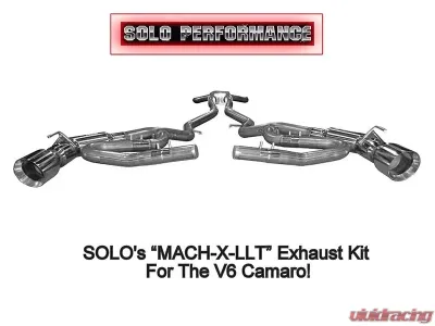 Solo Performance Mach-X-LLT w/ J-Pipes Catback Exhaust Kit Chevrolet Camaro V6 2010-2015 - 993902SL