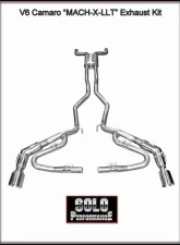 Solo Performance Mach-X-LLT w/ J-Pipes Catback Exhaust Kit Chevrolet Camaro V6 2010-2015                                     - 993902SL - Image 3