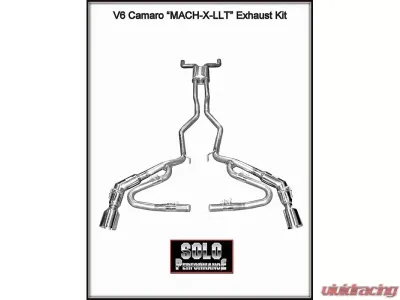 Solo Performance Mach-X-LLT w/ J-Pipes Catback Exhaust Kit Chevrolet Camaro V6 2010-2015 - 993902SL
