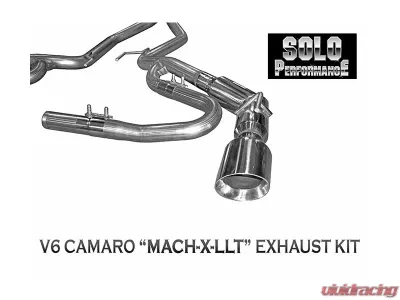 Solo Performance Mach-X-LLT w/ J-Pipes Catback Exhaust Kit Chevrolet Camaro V6 2010-2015 - 993902SL