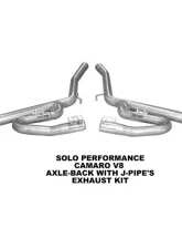 Solo Performance Axle-Back w/ J-Pipes Exhaust Kit Chevrolet Camaro SS V8 Coupe AT/MT 2010-2015                                     - 993905SL - Image 2