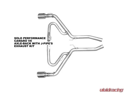 Solo Performance Axle-Back w/ J-Pipes Exhaust Kit Chevrolet Camaro SS V8 Coupe AT/MT 2010-2015 - 993905SL