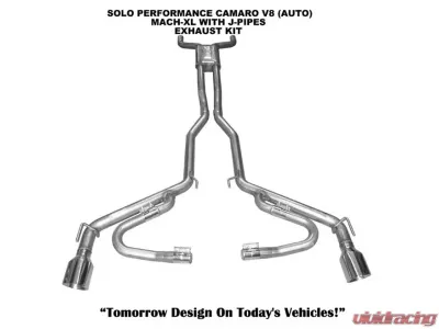 Solo Performance Mach-XL w/ J-Pipes Catback Exhaust Kit Chevrolet Camaro SS V8 AT 2010-2015 - 993925SL