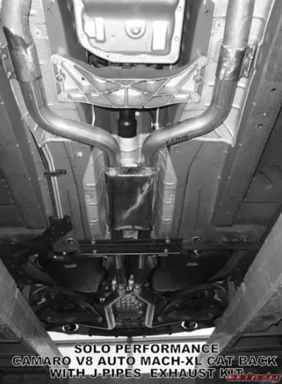 Solo Performance Mach-XL w/ J-Pipes Catback Exhaust Kit Chevrolet Camaro SS V8 AT 2010-2015 - 993925SL