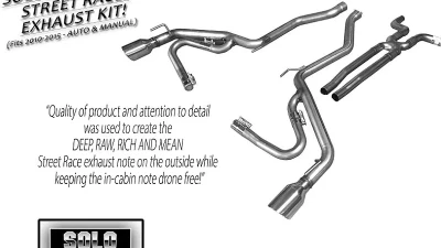 Solo Performance Street Race Catback Exhaust Kit Chevrolet Camaro SS V8 2010-2015                                     - 993927SL - Image 2