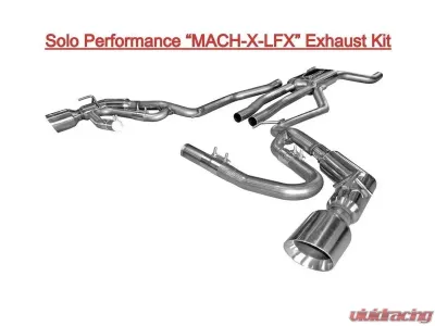 Solo Performance Mach-X-LFX w/ J-Pipes Catback Exhaust Kit Chevrolet Camaro V6 2010-2015 - 993961SL