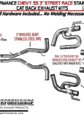 Solo Performance Street-Race-X3-XF Catback 3" Exhaust Kit Chevrolet SS 2014-2018                                     - 993986SL - Image 2