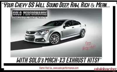 Solo Performance Street-Race-X3-XF Catback 3" Exhaust Kit Chevrolet SS 2014-2018 - 993986SL