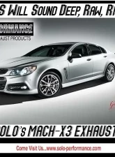 Solo Performance Mach-X3-XF Catback 3" Exhaust Kit Chevrolet SS 2014-2018                                     - 993987SL - Image 3