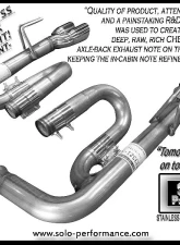 Solo Performance 2.5" Axle-Back Exhaust Kit w/ Standard Dual Outlet Tips Chevrolet SS 2014-2018                                     - 993988SL - Image 2
