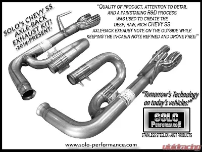Solo Performance 2.5" Axle-Back Exhaust Kit w/ Standard Dual Outlet Tips Chevrolet SS 2014-2018 - 993988SL