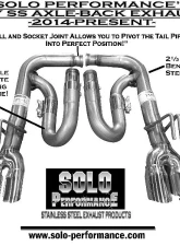 Solo Performance 2.5" Axle-Back Exhaust Kit w/ Standard Dual Outlet Tips Chevrolet SS 2014-2018                                     - 993988SL - Image 3