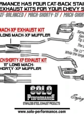 Solo Performance Mach-XF Exhaust Kit w/ Standard Dual Outlet Tips Chevrolet SS 2014-2018                                     - 993990SL - Image 2