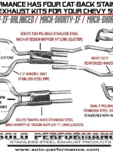 Solo Performance Mach-XF Exhaust Kit w/ Standard Dual Outlet Tips Chevrolet SS 2014-2018                                     - 993990SL - Image 3