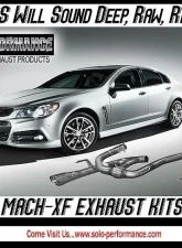 Solo Performance Mach-XF Exhaust Kit w/ Standard Dual Outlet Tips Chevrolet SS 2014-2018                                     - 993990SL - Image 5