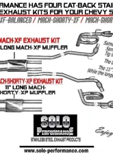Solo Performance Mach-Shorty-Balanced-XF Exhaust Kit w/ Standard Dual Outlet Tips Chevrolet SS 2014-2018                                     - 993996SL - Image 2