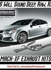 Solo Performance Mach-Shorty-Balanced-XF Exhaust Kit w/ Standard Dual Outlet Tips Chevrolet SS 2014-2018                                     - 993996SL - Image 4