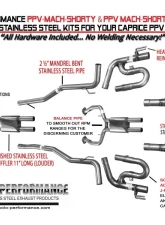 Solo Performance Mach-Shorty Catback Exhaust Kit Chevrolet Caprice PPV 2011-2018                                     - 993995SL - Image 2