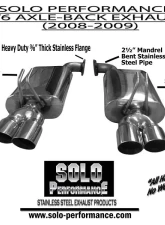 Solo Performance Axle-Back Exhaust System Pontiac G8 V6 2008-2009                                     - 994186SL - Image 2