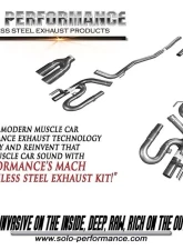 Solo Performance Mach-Balanced Catback Exhaust System Pontiac G8 V6 2008-2009                                     - 994187SL - Image 3