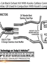 Solo Performance 2.5" Solo Mach-Shorty Kit w/ Race Connection to Kook's (Standard Pipe) Pontiac G8 V8 2008-2009                                     - 994194ML - Image 2