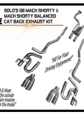 Solo Performance Mach-Shorty Catback Exhaust System Pontiac G8 V8 2008-2009                                     - 994194SL - Image 3