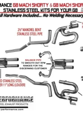 Solo Performance Mach-Shorty-Balanced Catback Exhaust System Pontiac G8 V8 2008-2009                                     - 994196SL - Image 2
