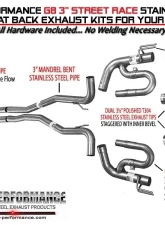 Solo Performance 3" Street-Race Catback Exhaust System Pontiac G8 V8 2008-2009                                     - 994199SL - Image 2