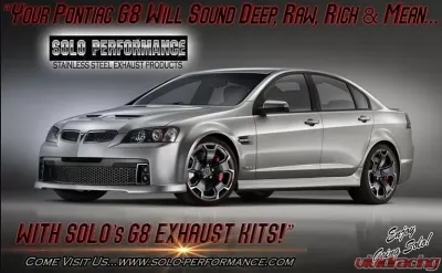 Solo Performance 3" Street-Race Catback Exhaust System Pontiac G8 V8 2008-2009 - 994199SL