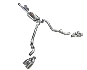 Solo Performance Mach-44 Catback Dual Exhaust Kit w/ Black Tips Chevrolet Silverado 5.3L 2014-2018