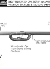 Solo Performance Mach-44 Catback Dual Exhaust Kit w/ Standard Tips Chevrolet Silverado 5.3L 2014-2018                                     - 994344SL - Image 3