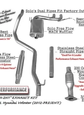 Solo Performance Mach-2N1 Catback Exhaust System Hyundai Veloster NA 2012-2015                                     - 994916SL - Image 5