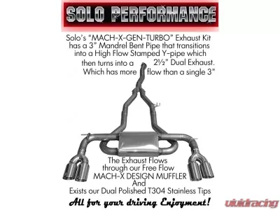 Solo Performance Mach-X-Gen-Turbo Catback Exhaust System Hyundai Genesis Turbo 2010-2014 - 994920SL