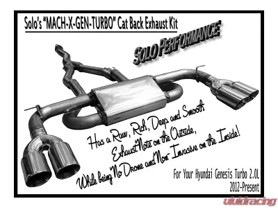 Solo Performance Mach-X-Gen-Turbo Catback Exhaust System Hyundai Genesis Turbo 2010-2014 - 994920SL