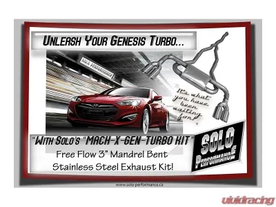 Solo Performance Mach-X-Gen-Turbo Catback Exhaust System Hyundai Genesis Turbo 2010-2014 - 994920SL