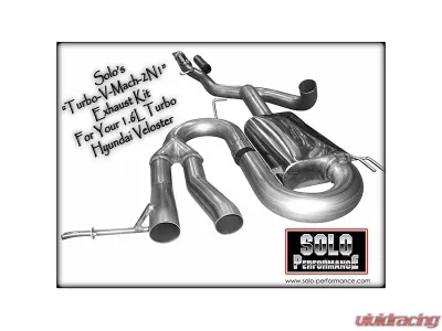 Solo Performance V-Mach 2N1 Modular Catback Exhaust System Hyundai Veloster Turbo 2012-2015 - 994935SL