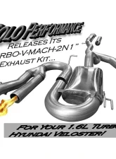 Solo Performance V-Mach 2N1 Modular Catback Exhaust System Hyundai Veloster Turbo 2012-2015                                     - 994935SL - Image 5