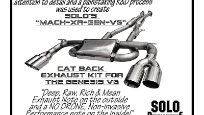 Solo Performance Mach-XR-Gen-V6 Catback Exhaust System Hyundai Genesis NA 2010-2014                                     - 994976SL - Image 3