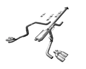 Solo Performance Mach-40-XV Dual Black Catback Exhaust System - Louder Version (157