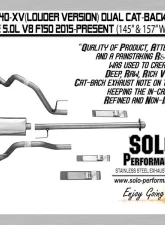 Solo Performance Mach-40-XV Dual Catback Exhaust System - Louder Version (157" Wheel Base) Ford F-150 5.0L 2015-2019                                     - 998170SL - Image 5