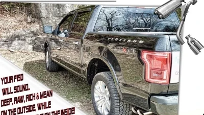 Solo Performance Mach-40-XV Dual Black Catback Exhaust System - Louder Version (132" Wheel Base) Ford F-150 5.0L 2015-2019                                     - 998132BK - Image 6