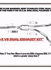 Solo Performance Mach-X-V8 Dual Catback Exhaust Kit (157" Wheel Base) Ford F-150 2011-2014                                     - 998157SL - Image 2