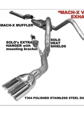 Solo Performance Mach-X-V8 Dual Catback Exhaust Kit (157" Wheel Base) Ford F-150 2011-2014                                     - 998157SL - Image 3